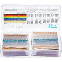 Kit de 1140 Piezas de Resistores Electrónicos de Película de Metal- 38 Valores 1% Resistores Variados desde 10 Ω a 1 MΩ…